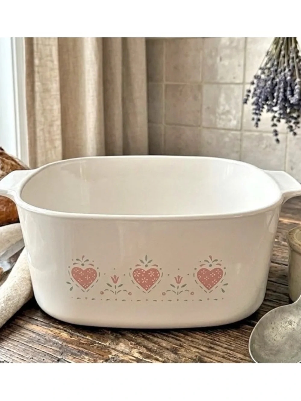 Vintage 80s CorningWare Forever Yours A-5-B Dutch Oven Casserole Dish NO LID